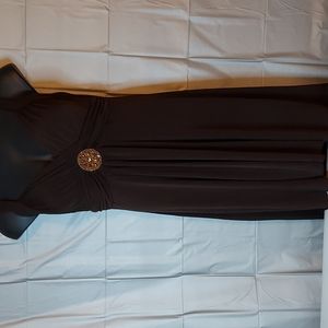 Enfocus Petite Sleeveless Brown Dress